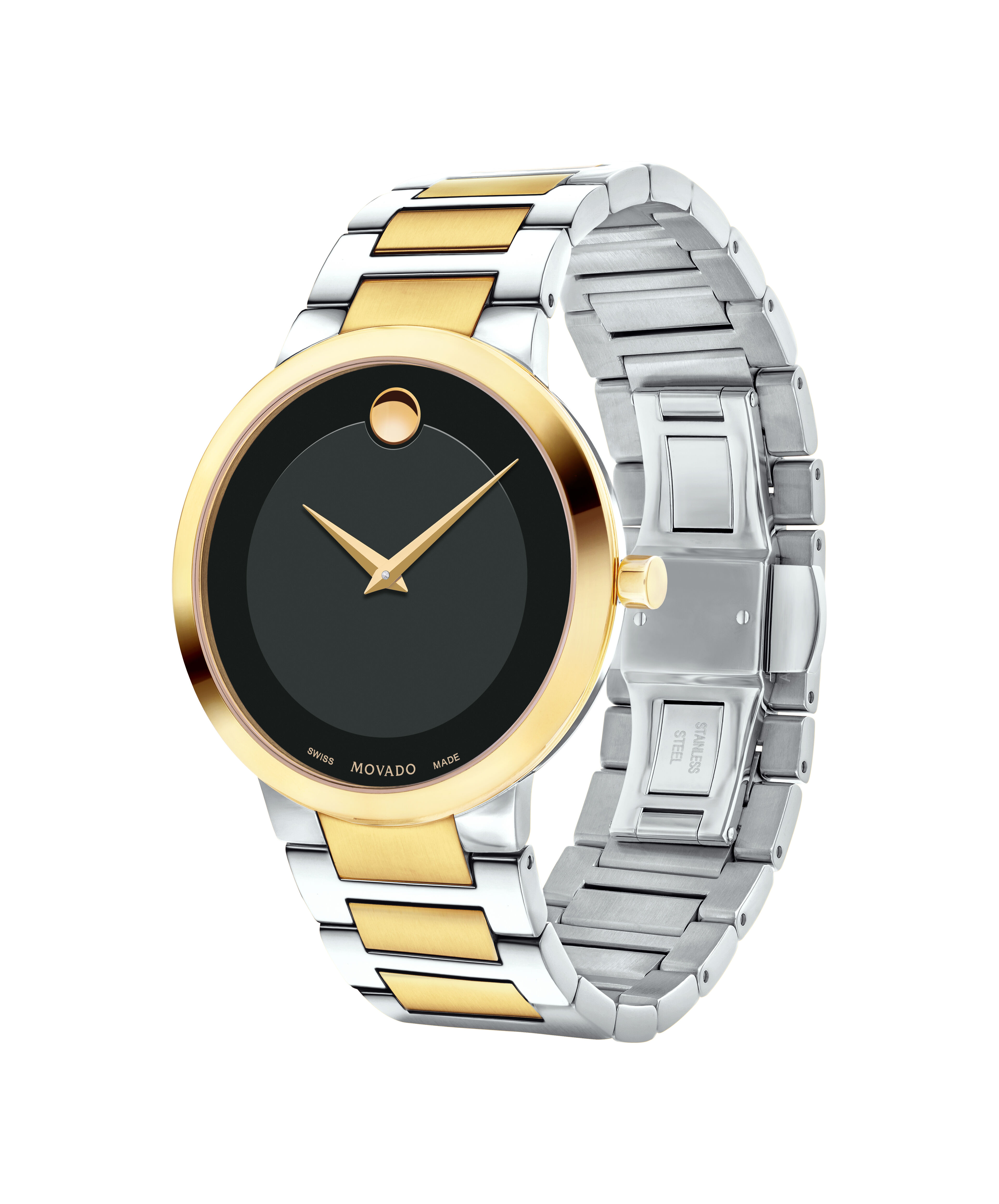 Movado Thin Classic 42mm Two-Tone Steel Silver Dial Quartz Mens Watch 0606887Movado Thin Classic Black Dial Stainless Steel Men's Watch 0606687